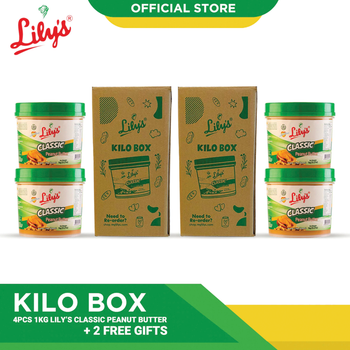 KILO BOX 4 pcs 1kg Lily's Classic Peanut Butter 1kg